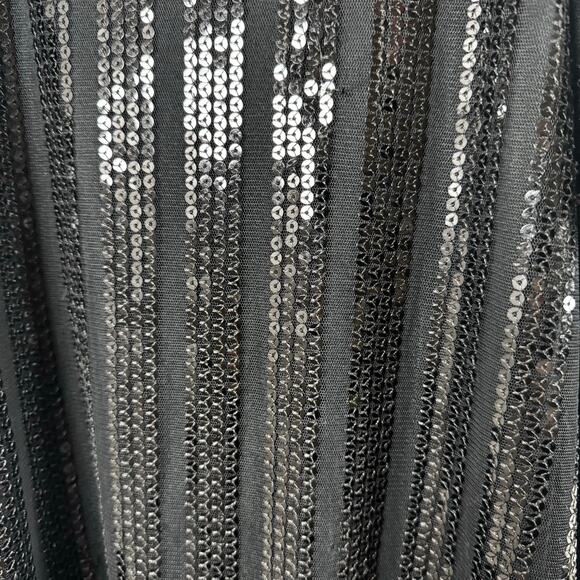 VTG Rampage Halter Sequin Little Black Dress Women’s Large Peekaboo Back Y2K - Picture 11 of 13